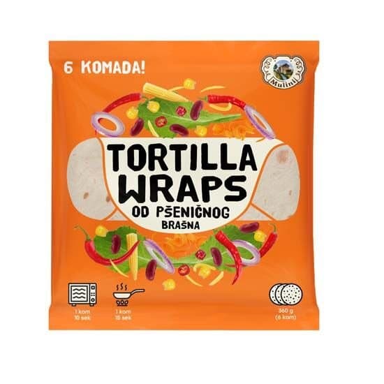 Tortilja integralna/pšenična 6 komada / 360 g Akcija u trgovini Eurospin