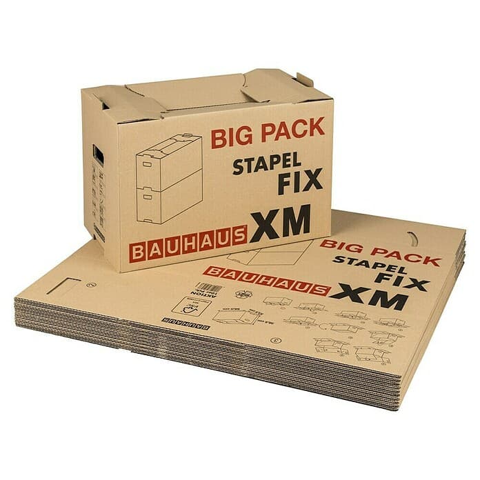 Set kartonskih kutija 'Multibox XM Stapel Fix' 10 kom., d 58 x š 33,5 x v 38,5 cm, 75 l BAUHAUS Akcija u trgovini Bauhaus