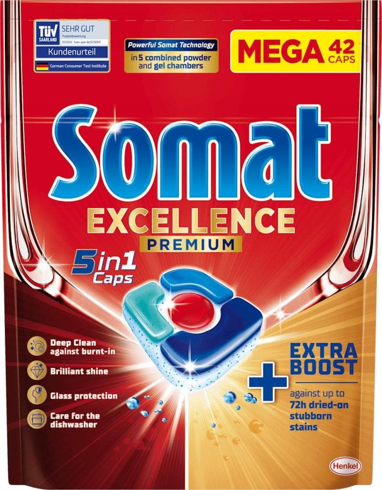 Somat Deterdžent za strojno pranje posuđa 50 kom ili 42 kom Akcija u trgovini Tommy