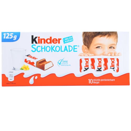 Čokolada Kinder mliječna čokolada s mliječnim punjenjem 125 g Akcija u trgovini KTC