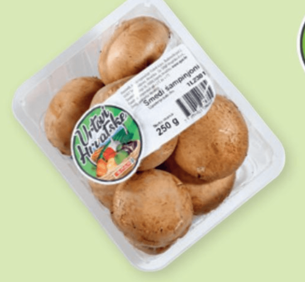 Urtovi Hrvatske domaći smeđi šampinjoni 250 g Akcija u trgovini Spar