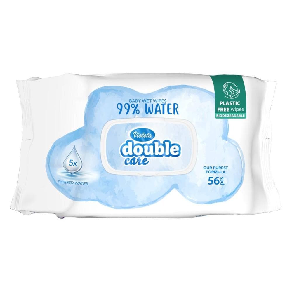 Double Care, Violeta Dječje vlažne maramice 56 kom Akcija u trgovini Tommy