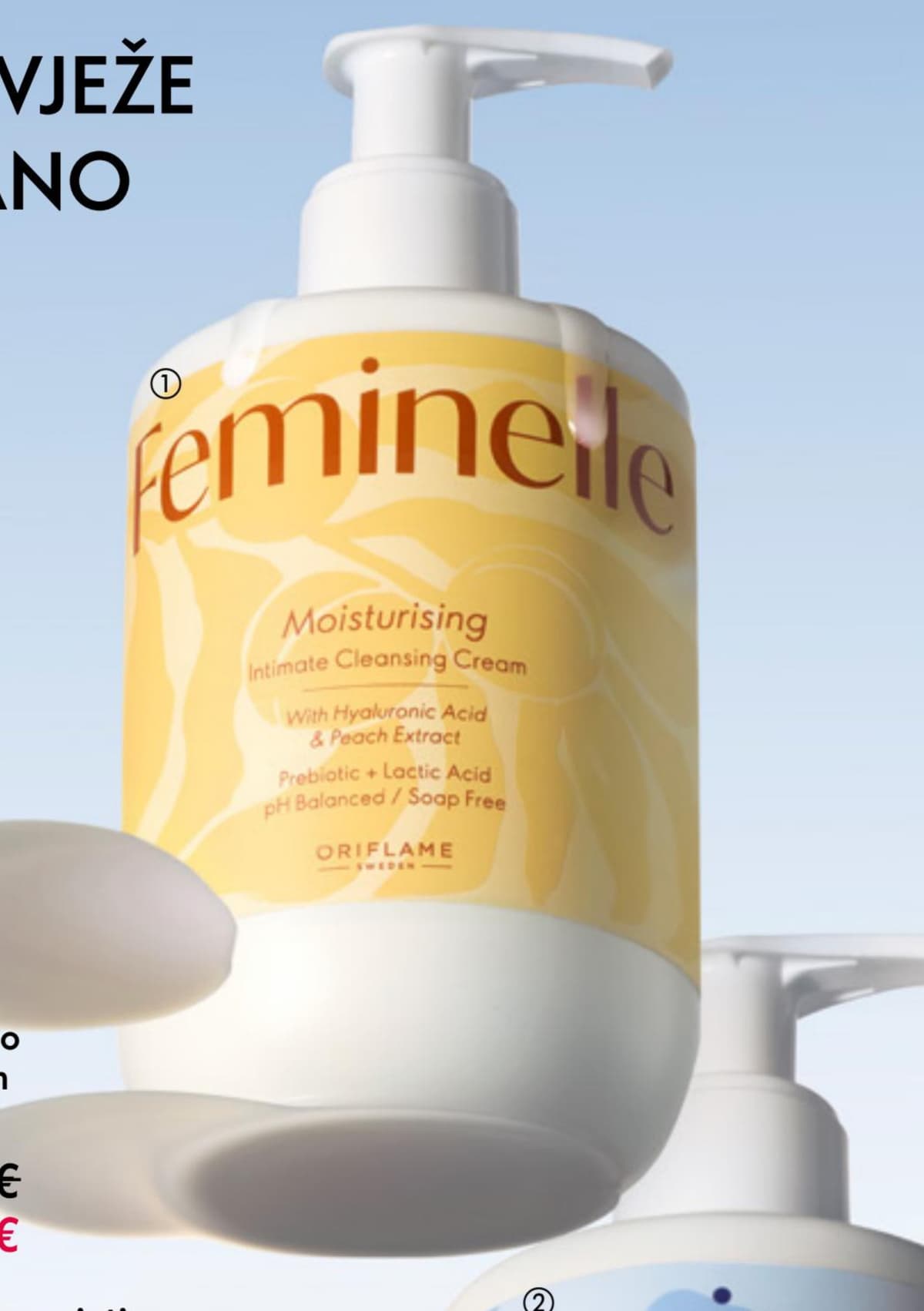 Feminelle hidratantno sredstvo za intimnu njegu s hijaluronskom kiselinom i ekstraktom breskve 300 ml Akcija u trgovini Oriflame