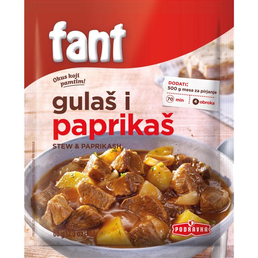 Fant za grah i variva, punjenu papriku i sarmu / Fant za gulaš i paprikaš 60 g / 65 g Akcija u trgovini NTL