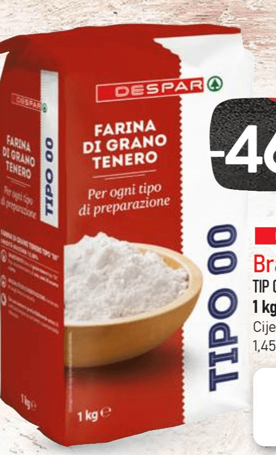 Brašno tip 00 1 kg DESPAR Akcija u trgovini Spar