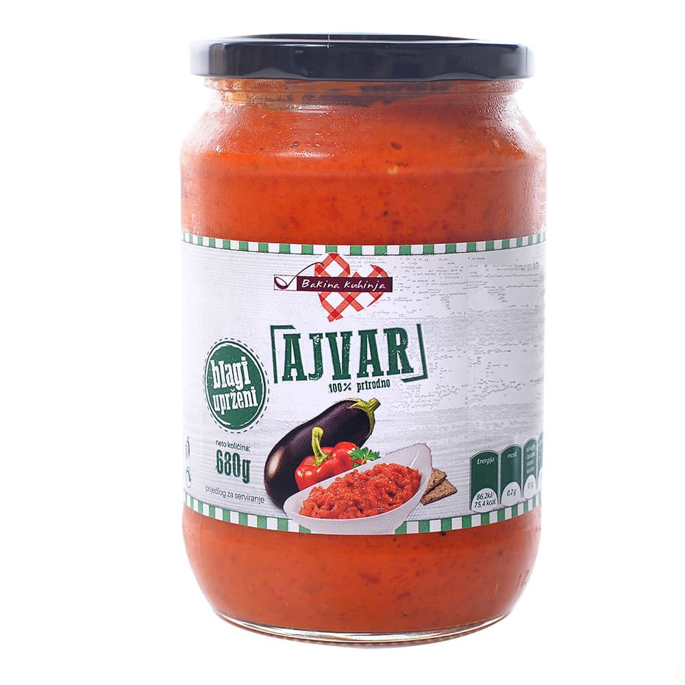 Bakina zimnica ajvar blagi 680 g Akcija u trgovini Studenac