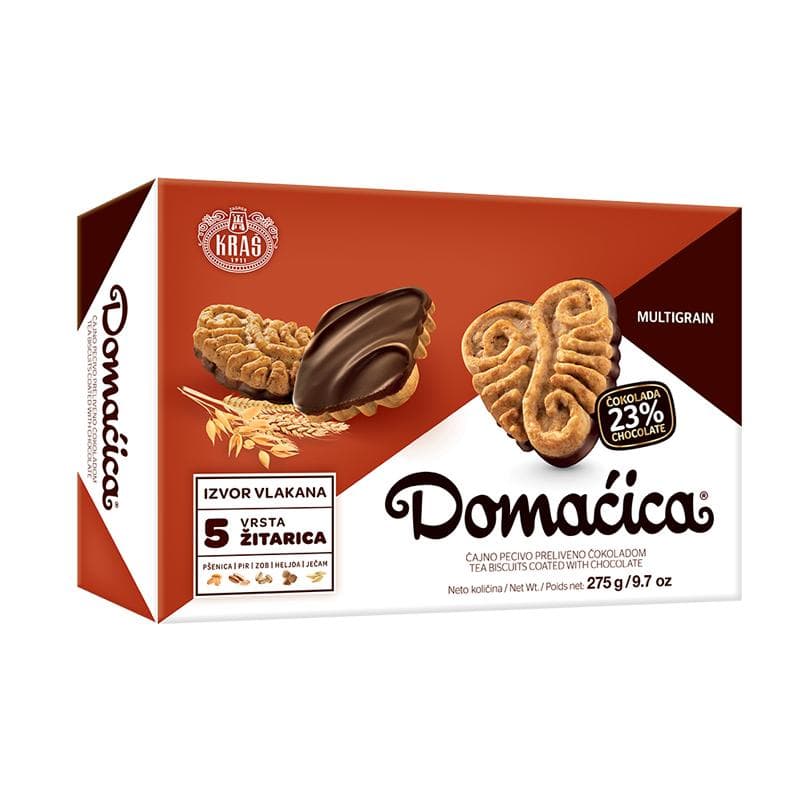 Domaćica keksi original 300 g, kokos tamna 275 g, tamna 275 g, multigrain 275 g, extra choco 220 g, extra ch. lješnjak 220 g, extra ch. naranča 220 g Kraš Akcija u trgovini KTC