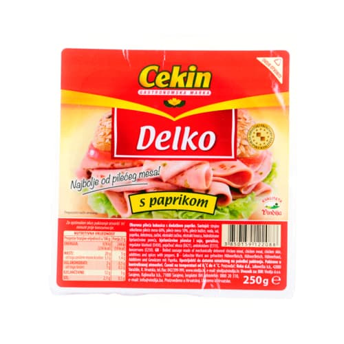 Cekin poliko, Delko s paprikom ili extrawurst narezak 250 g Akcija u trgovini Plodine
