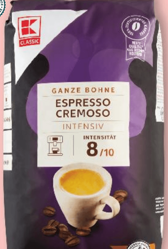 Kava u zrnu Espresso Cremoso 1000 g K Classic Akcija u trgovini Kaufland