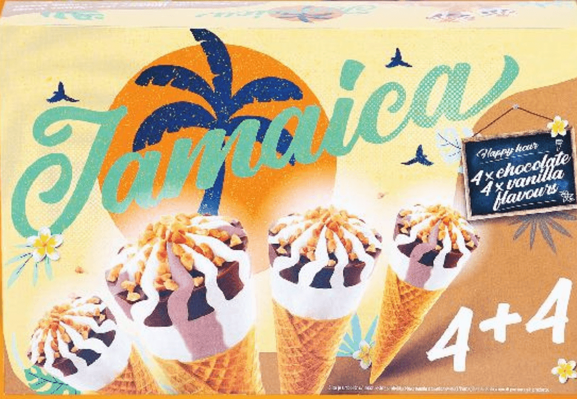JAMAICA Sladoled u kornetu 8x110 ml Akcija u trgovini Kaufland