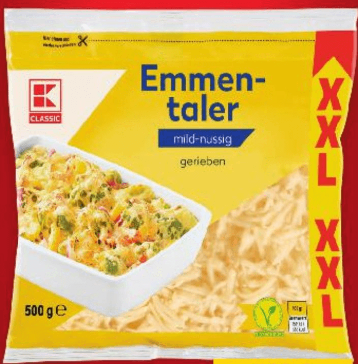 Classic sir Emmentaler ili Mozzarella ribani 500 g Akcija u trgovini Kaufland