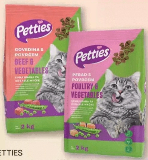 Petties hrana za mačke 2 kg Akcija u trgovini Plodine