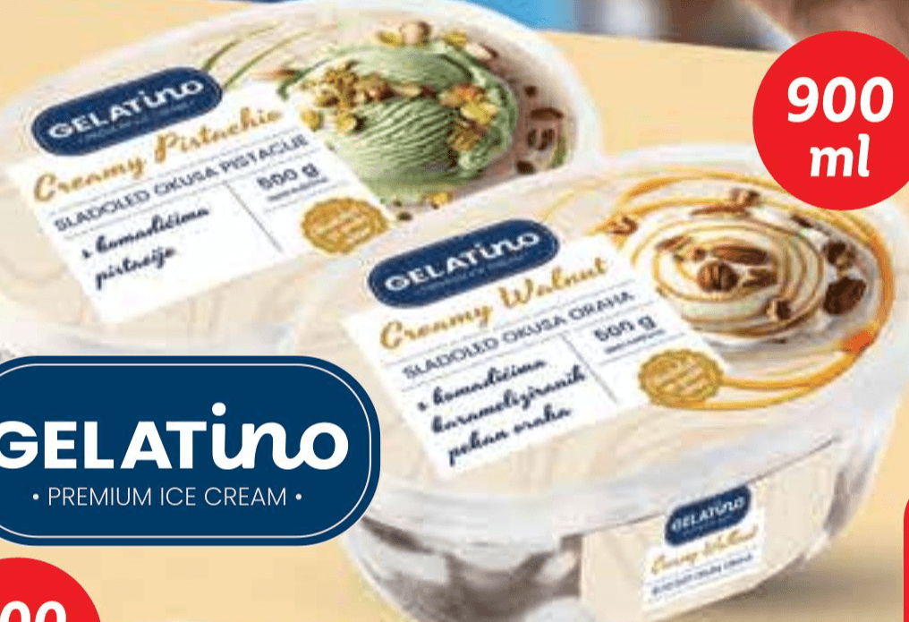 Gelatino sladoled 900 ml Akcija u trgovini Plodine