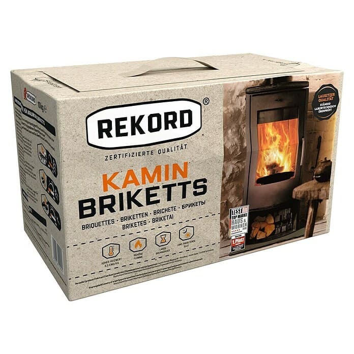 Briketi za kamin Rekord 10 kg Akcija u trgovini Bauhaus