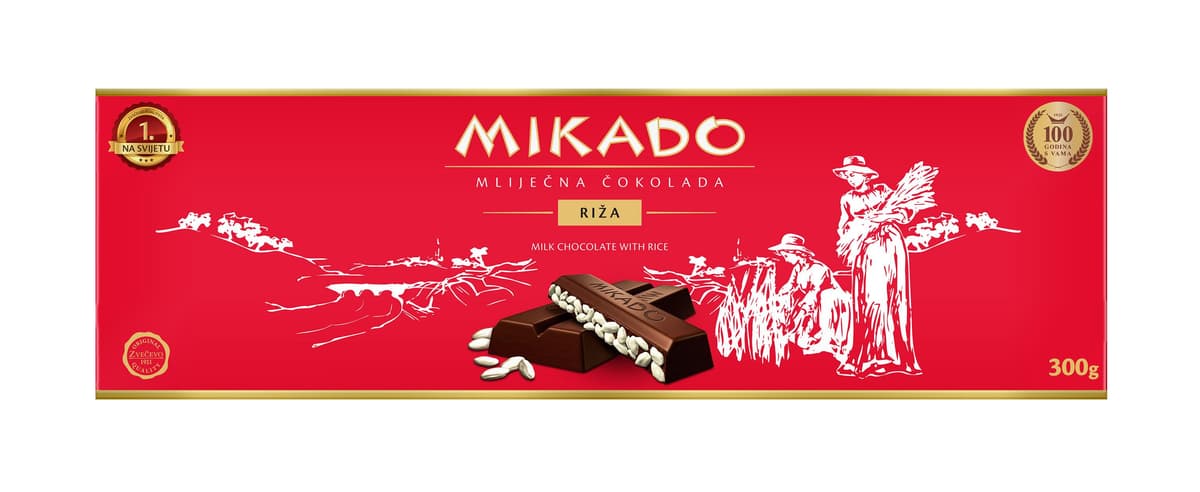 Mikado čokolada s rižom 300 g Akcija u trgovini Bakmaz