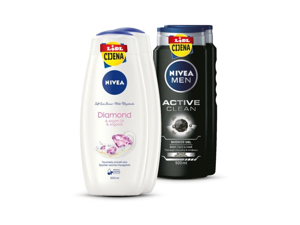 Nivea Gel za tuširanje 2 x 500 ml Akcija u trgovini Lidl