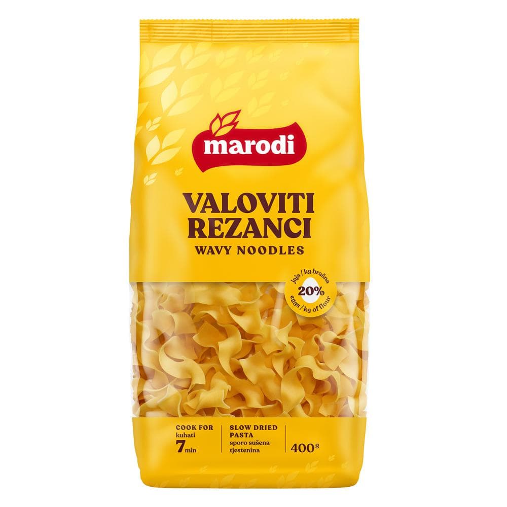 Marodi tjestenina Valoviti rezanci 400 g Akcija u trgovini Boso