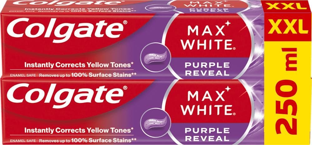Colgate pasta za zube Max White Purple 2x125 ml Akcija u trgovini Dm