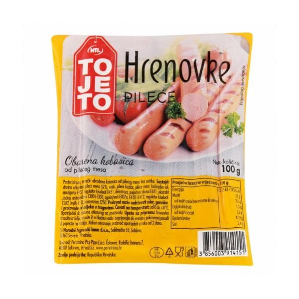 To je to hrenovke pileće 100 g Akcija u trgovini Bakmaz