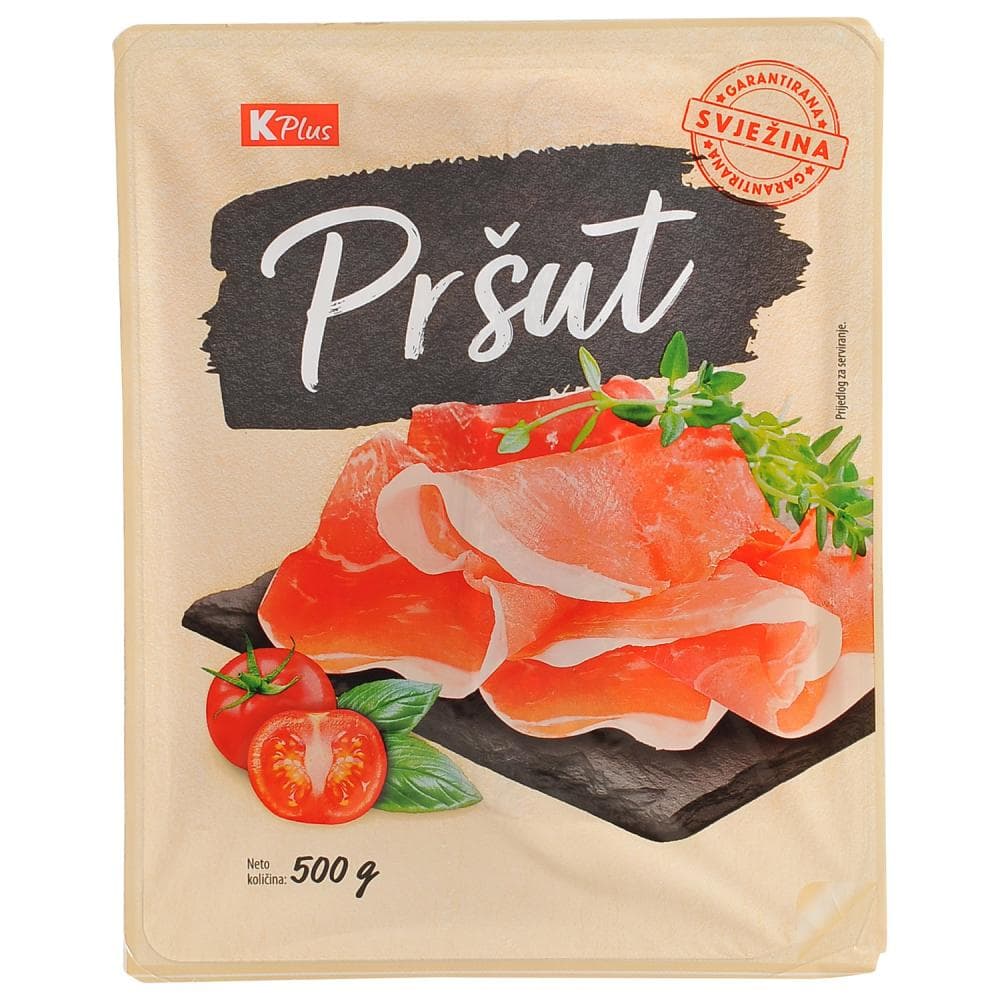 K Plus Pršut 500g Akcija u trgovini Konzum