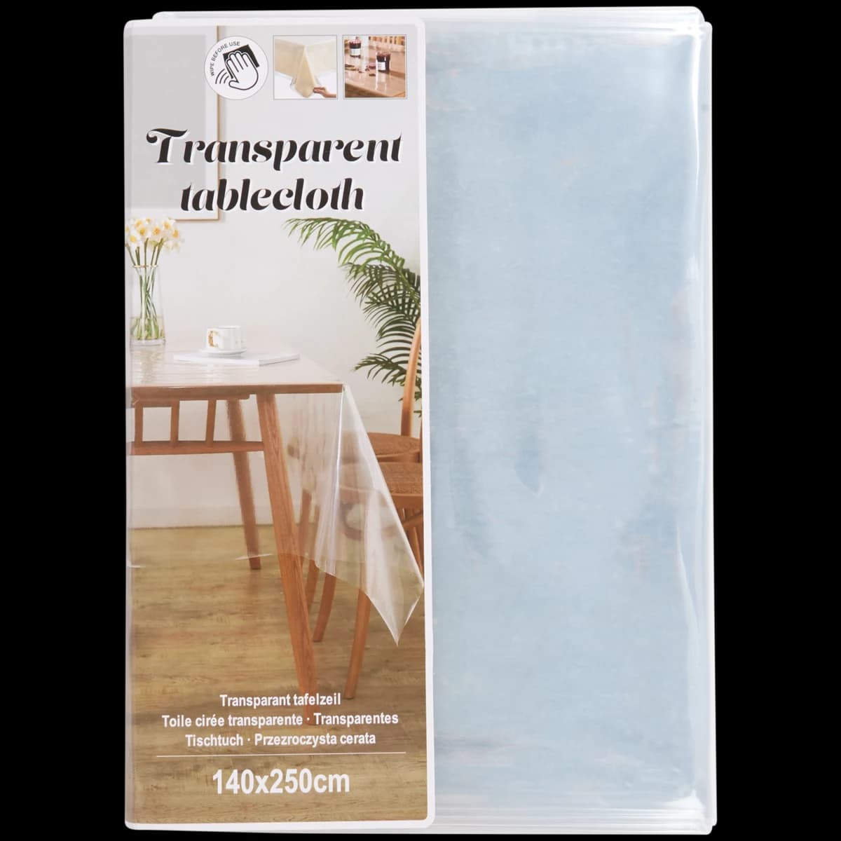Prozirni plastični stolnjak 140 x 250 cm Akcija u trgovini Action