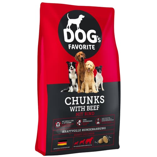 Dog's Favorite Chunks with Beef 15 kg Akcija u trgovini Zoo City