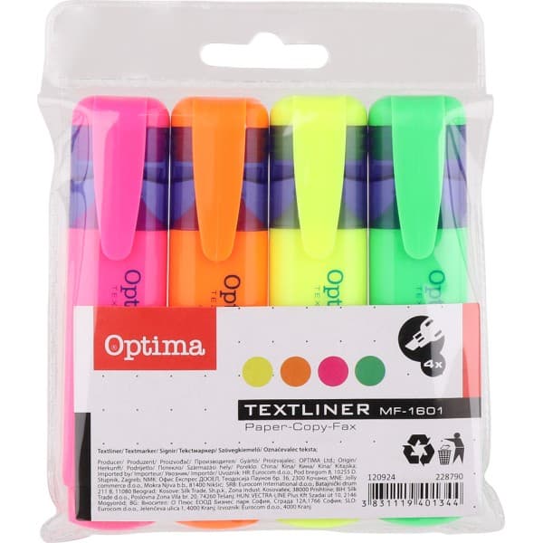 Optima markeri 1 pak, 4 kom Akcija u trgovini Tommy