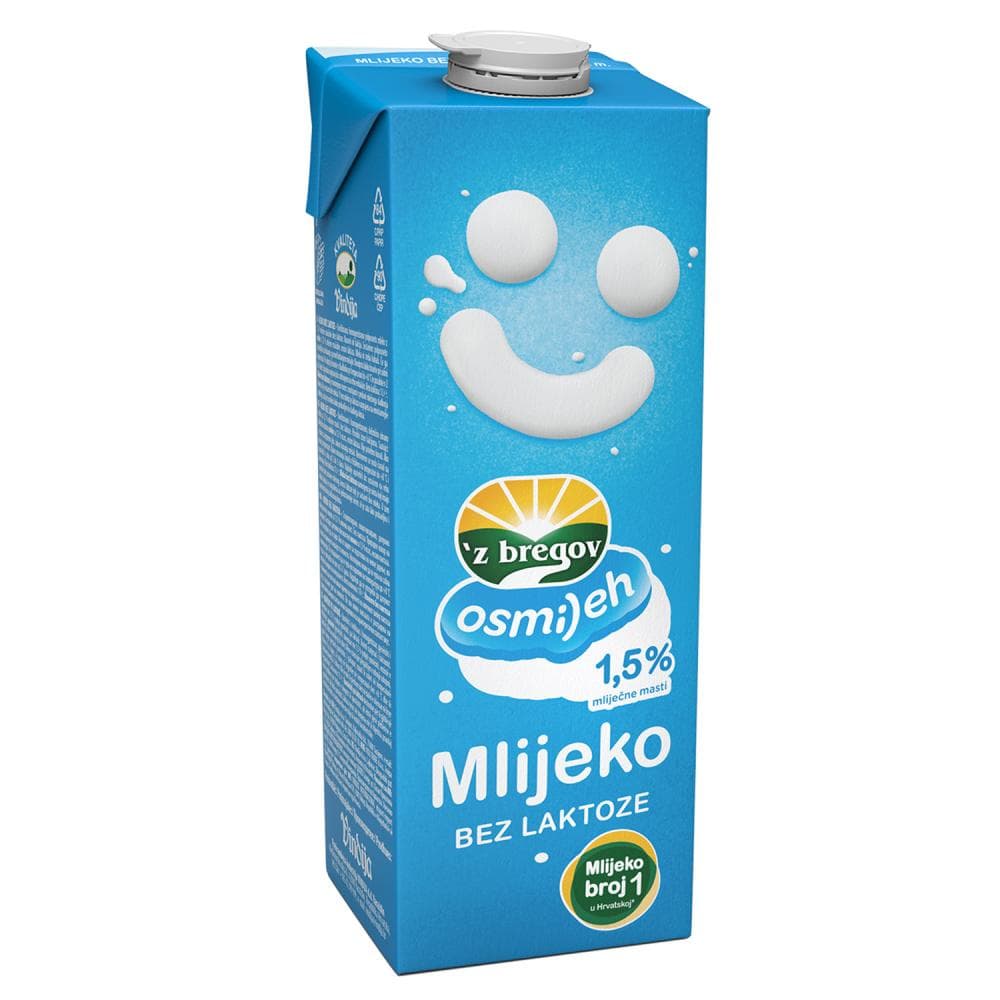 'Z Bregov mlijeko bez laktoze 1 L Akcija u trgovini Konzum