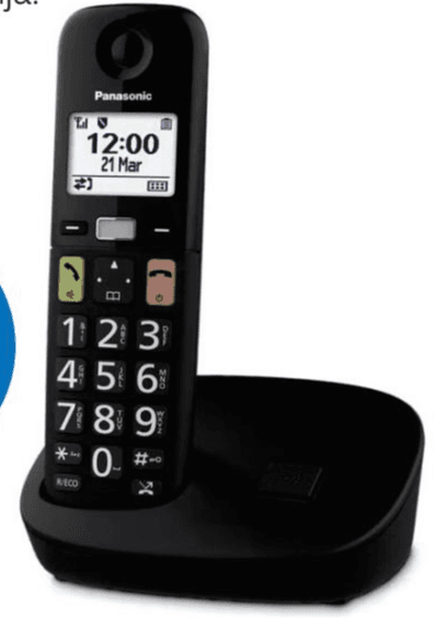 Telefon Panasonic DECT KX-TGU110FXB Akcija u trgovini Centar Tehnike