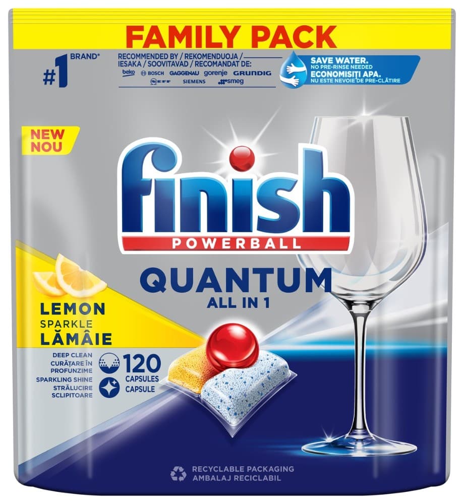 Tablete za perilicu posuđa Quantum Lemon 120 kom Finish Akcija u trgovini NTL