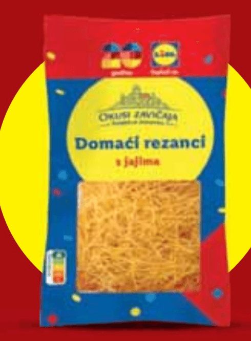 Okusi Zavičaja domaći rezanci s jajima XXL 500 g Akcija u trgovini Lidl