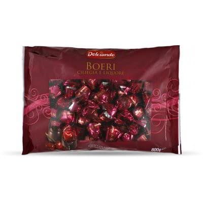 Dolciando Boeri praline tamna čokolada s trešnjom u likeru 800 g Akcija u trgovini Eurospin
