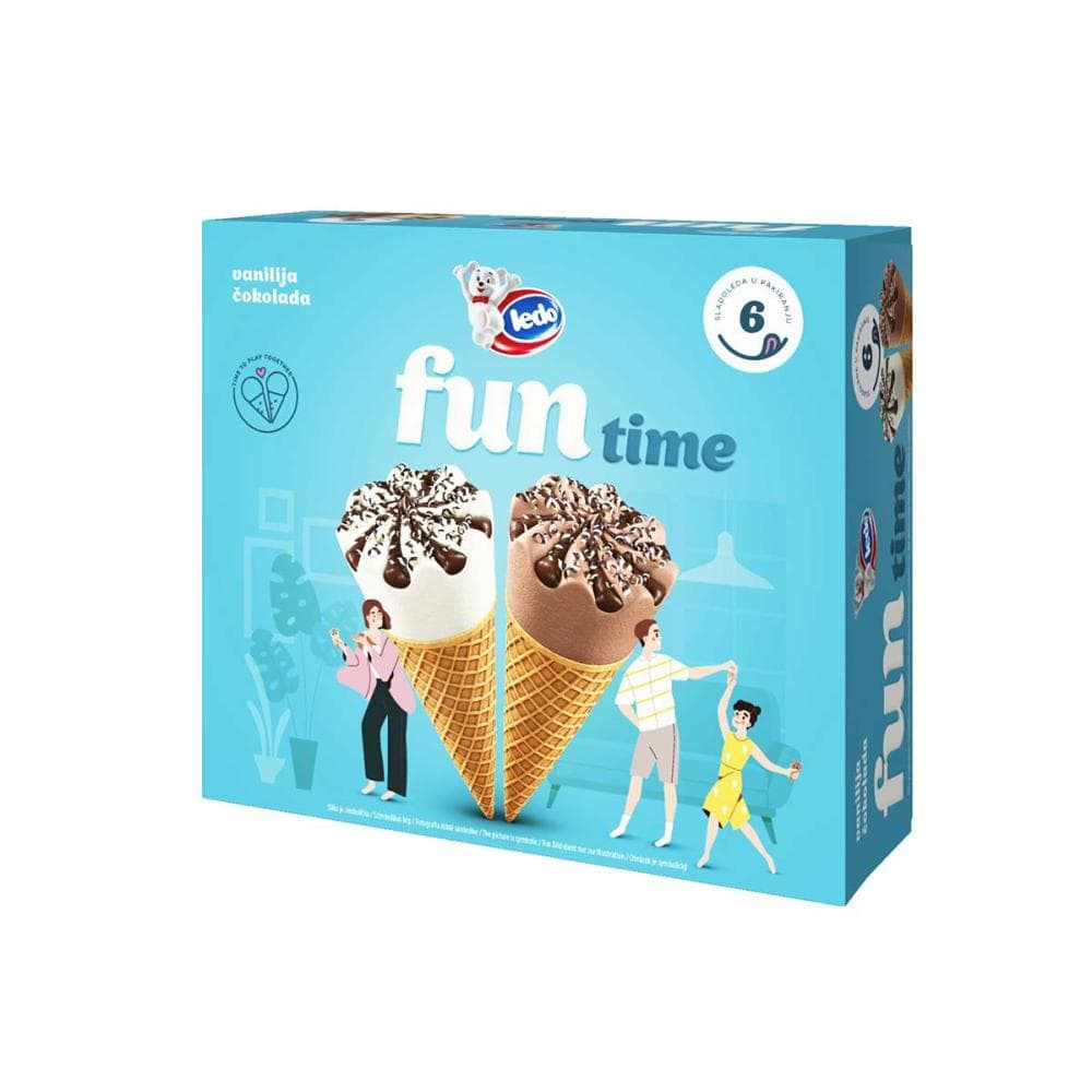 Ledo sladoled Fun time box kornet 6x110 ml Akcija u trgovini Gavranović