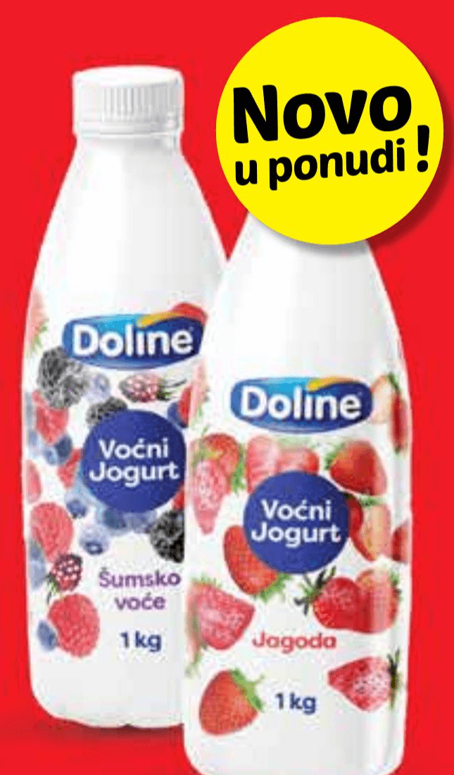 Doline Tekući jogurt 1 kg Akcija u trgovini Plodine
