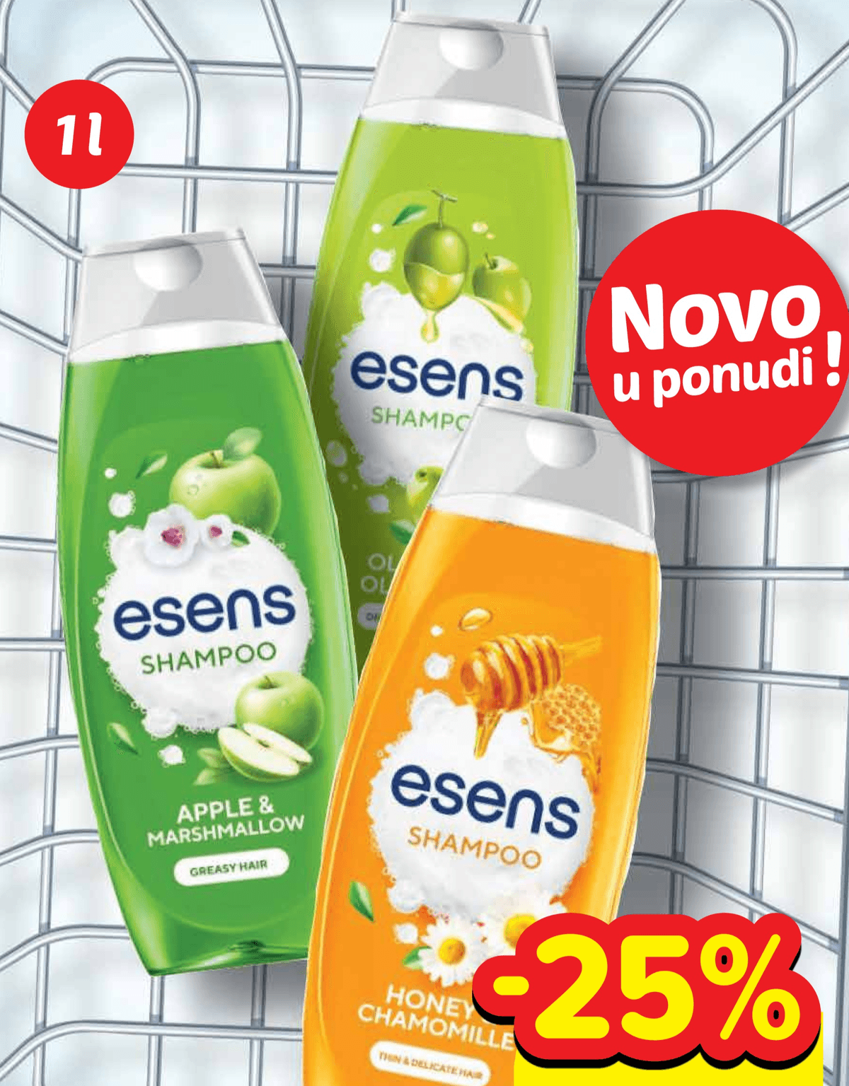 Esens šampon 1 l Akcija u trgovini Plodine