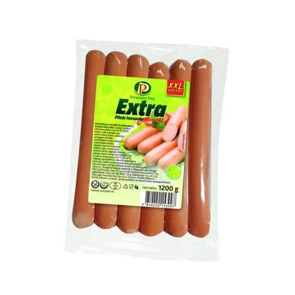 Perutnina Ptuj Pileće hrenovke Extra 1200 g Akcija u trgovini KTC