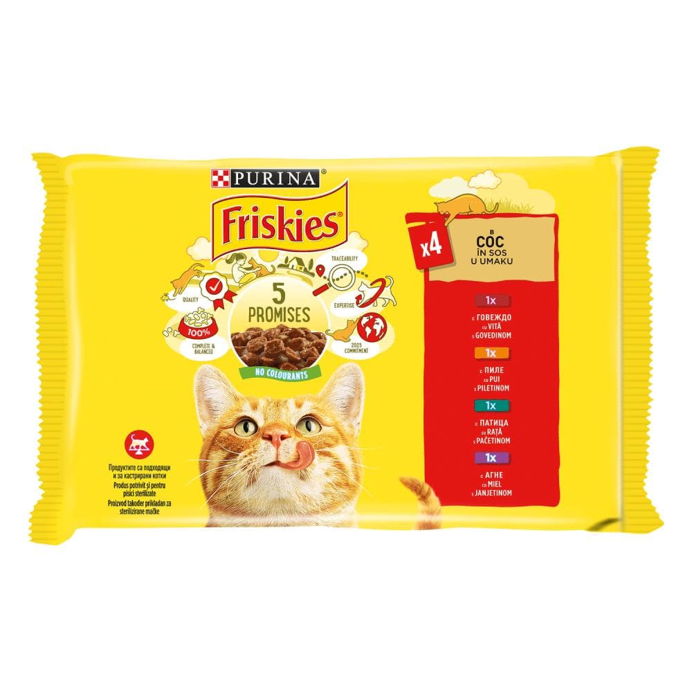 Friskies Purina hrana za mačke 4 x 85 g Friskies, Purina Akcija u trgovini Tommy