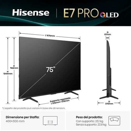 TV Hisense 75E75 PRO 75" (189 cm) Akcija u trgovini Harvey Norman