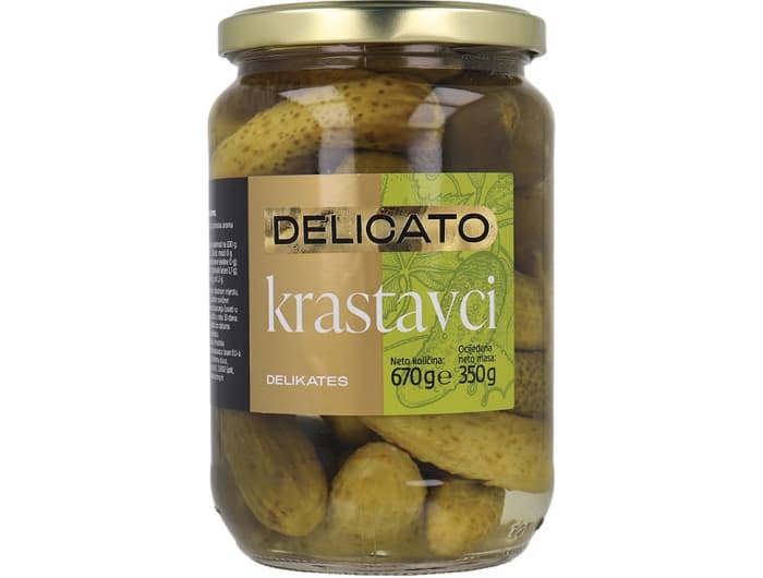 Delicato Krastavci 680 g Akcija u trgovini Tommy