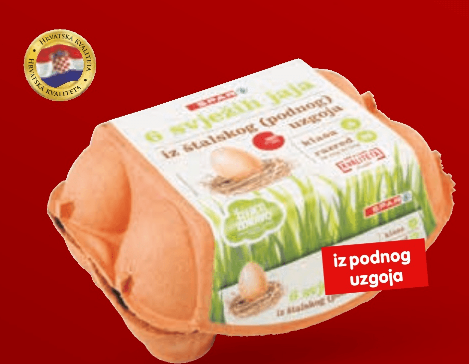 SPAR Svježa jaja 6 komada Akcija u trgovini Spar