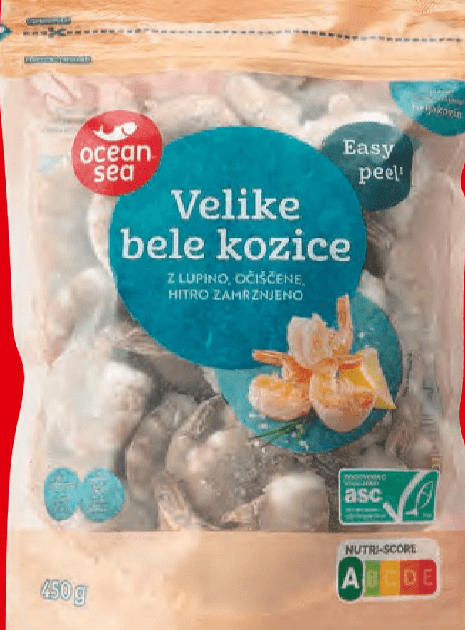 Ocean Sea velike bijele kozice 450 g Akcija u trgovini Lidl