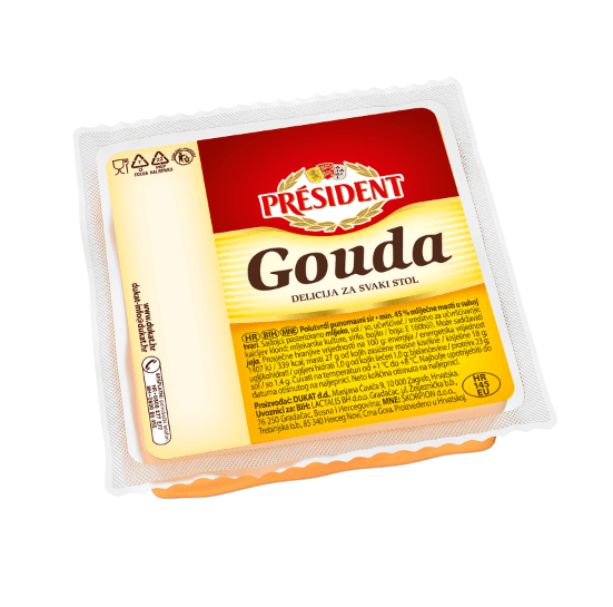 Sir Podravec/Gouda 250 g President Akcija u trgovini Gavranović