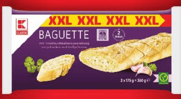 Classic Baguette s punjenjem od maslaca češnjak ili z.bilje 2 x 175 g Akcija u trgovini Kaufland