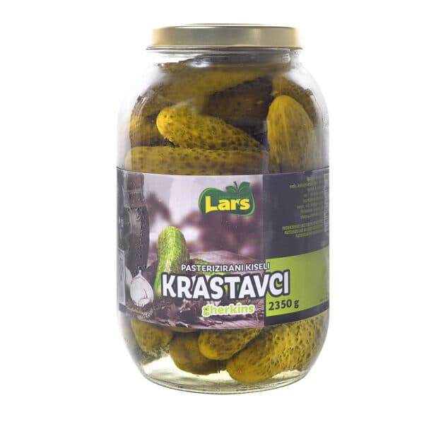 Lars kiseli krastavci gherkins 2350 g / 1350 g Akcija u trgovini Stanić Diskont