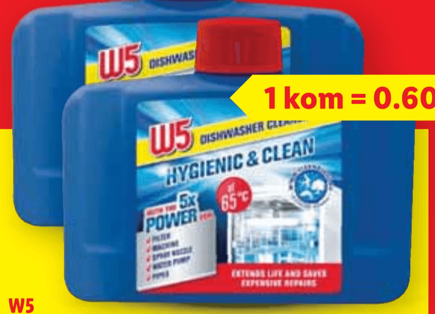 Sredstvo za čišćenje perilice posuđa 2 x 250 ml W5 Akcija u trgovini Lidl