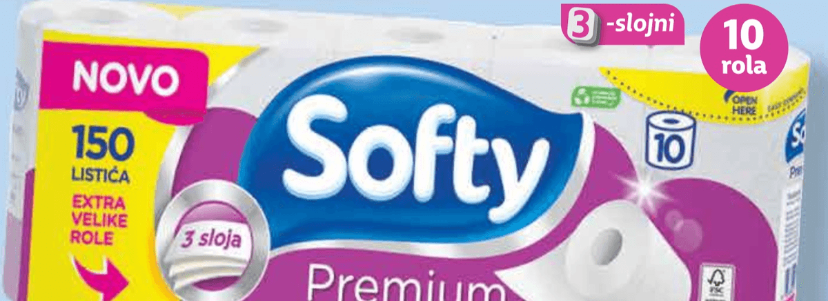 Softy toaletni papir Premium 10 rola Akcija u trgovini Plodine