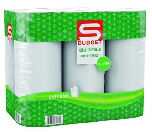 S-Budget papirnati ručnici 6 rola Akcija u trgovini Spar