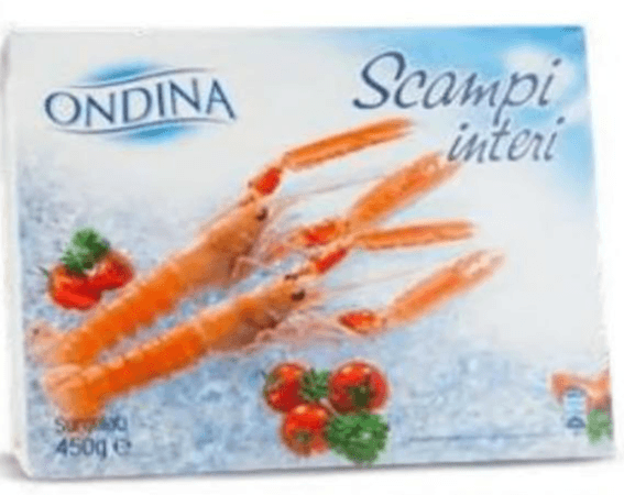 Ondina škampi cijeli 450 g Akcija u trgovini Eurospin