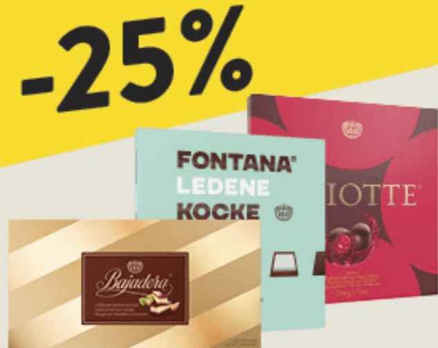 Kraš praline Akcija u trgovini Konzum