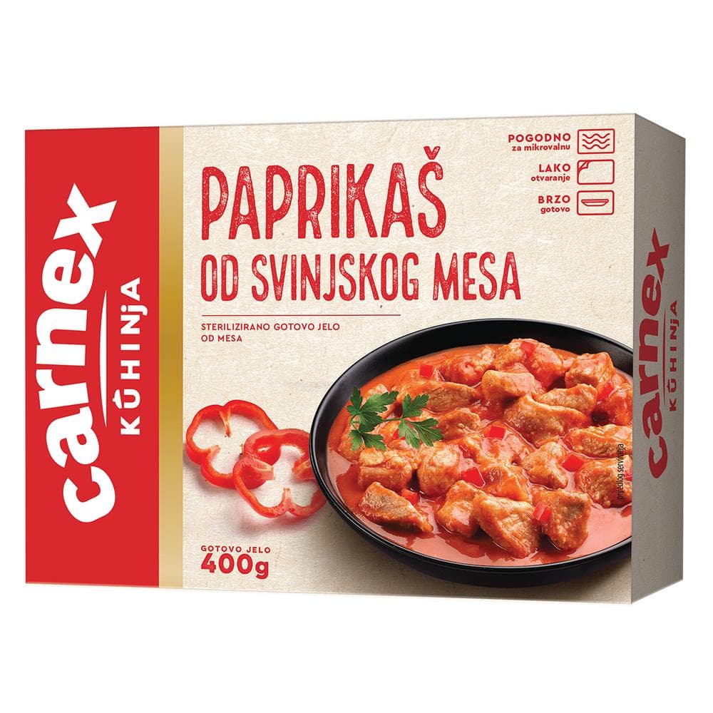 Carnex svinjski paprikaš 400g Akcija u trgovini Pivac